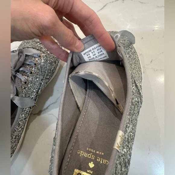 Kate Spade x Keds silver glittery shoes size 9/40. Never worn brand new Sneakers - Picture 4 of 4